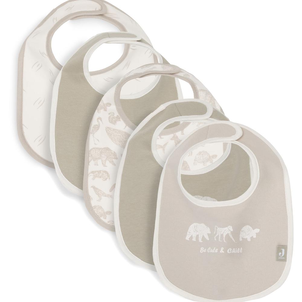 Jersey Waterproof Bib 5pk - Animals