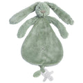 A green Happy Horse soft, cuddly Rabbit comforter on a white background. 