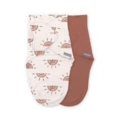 1.0 tog Cotton Swaddle 2pk - Rising Sun
