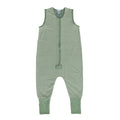 Green Stripe baby sleep suit on a white background
