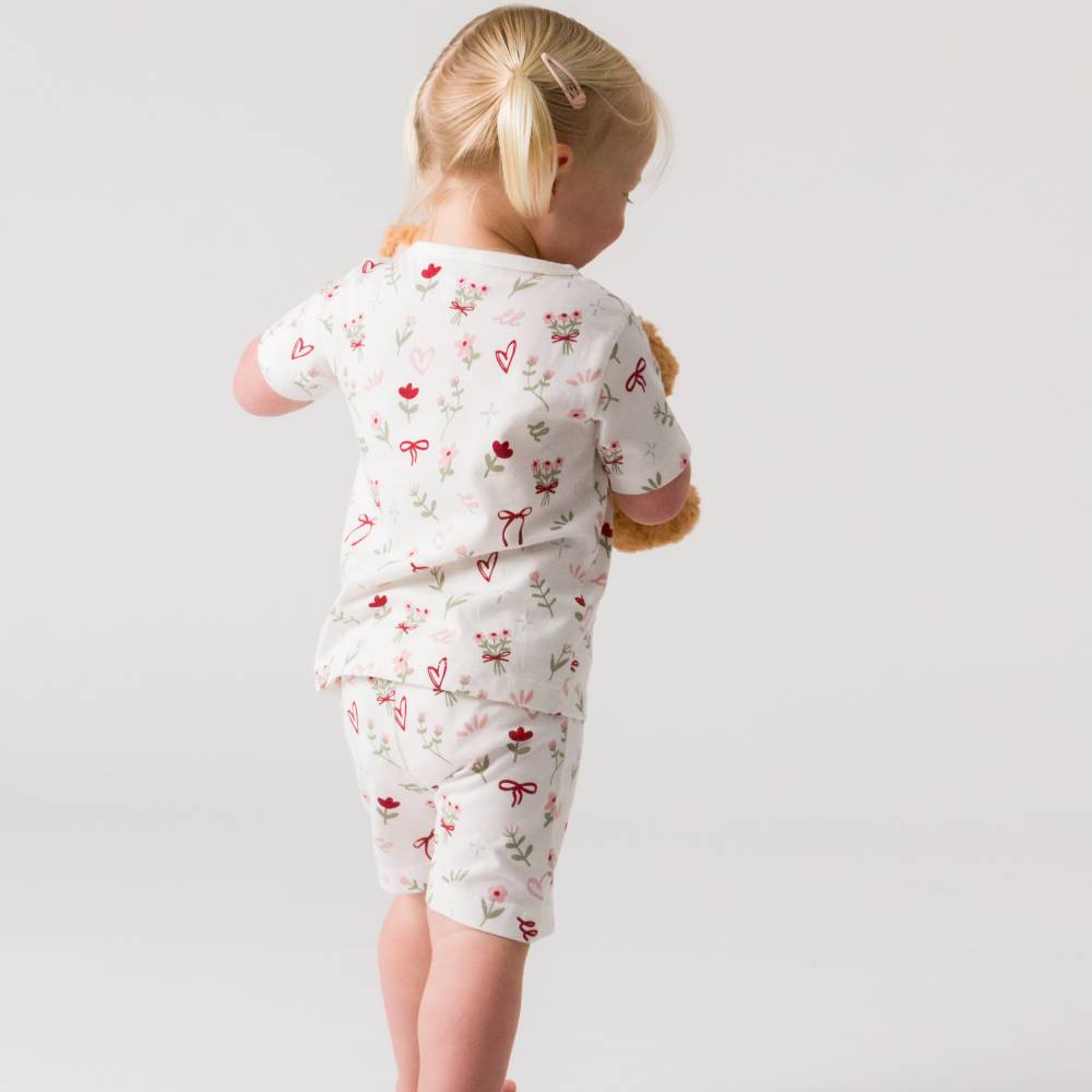 Premium Organic Cotton Short Sleeve Pyjamas - Bouquet