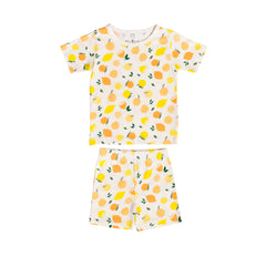 Premium Organic Cotton Short Sleeve Pyjamas - Citrus