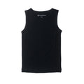 Black Merino Singlet on a white background