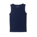 Navy Merino Singlet on a white background