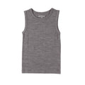 Grey Merino Singlet on a white background
