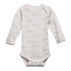 All Seasons Merino Long Sleeve Bodysuit - Milk/Elephant