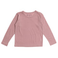 Pink Merino Long Sleeve Top on a white background