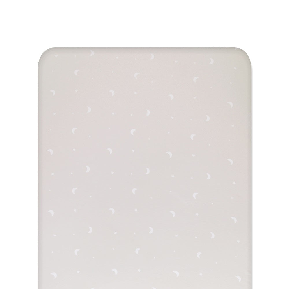 Grey Sky patterned fitted sheet on white background
