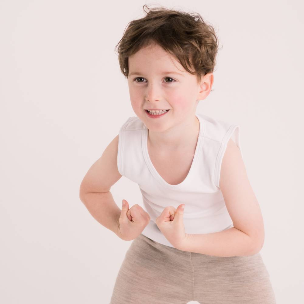 Basics Cotton Singlet - White