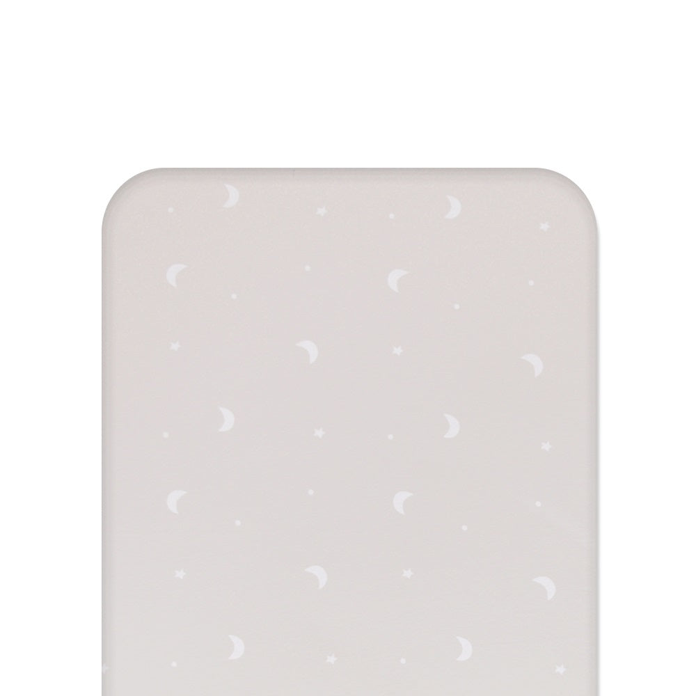 Grey Sky patterned fitted sheet on white background
