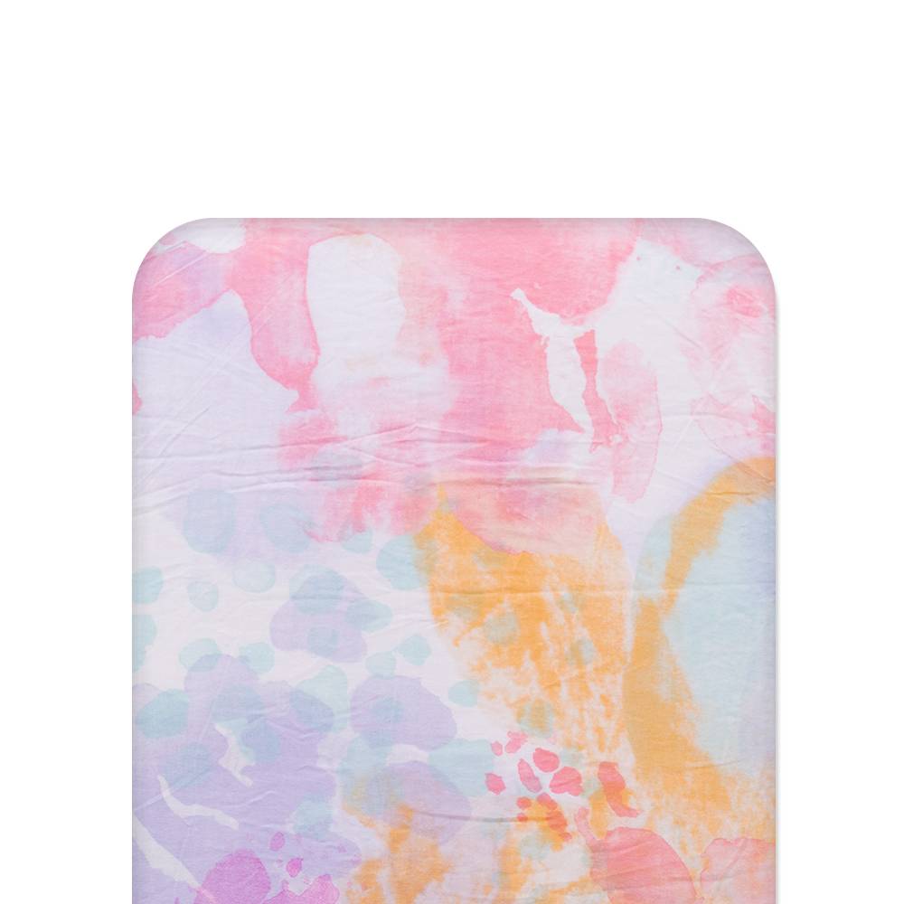 Tie Dye fitted sheet on white background