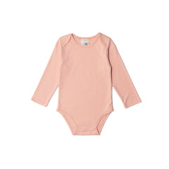 Basics Cotton Long Sleeve Bodysuit - Pink