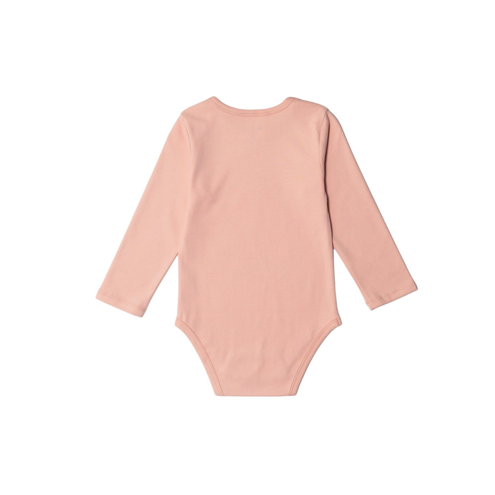 Basics Cotton Long Sleeve Bodysuit - Pink