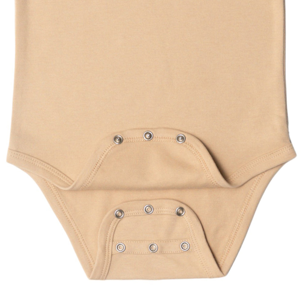 Basics Cotton Long Sleeve Bodysuit - Sand