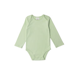 Basics Cotton Long Sleeve Bodysuit - Sage