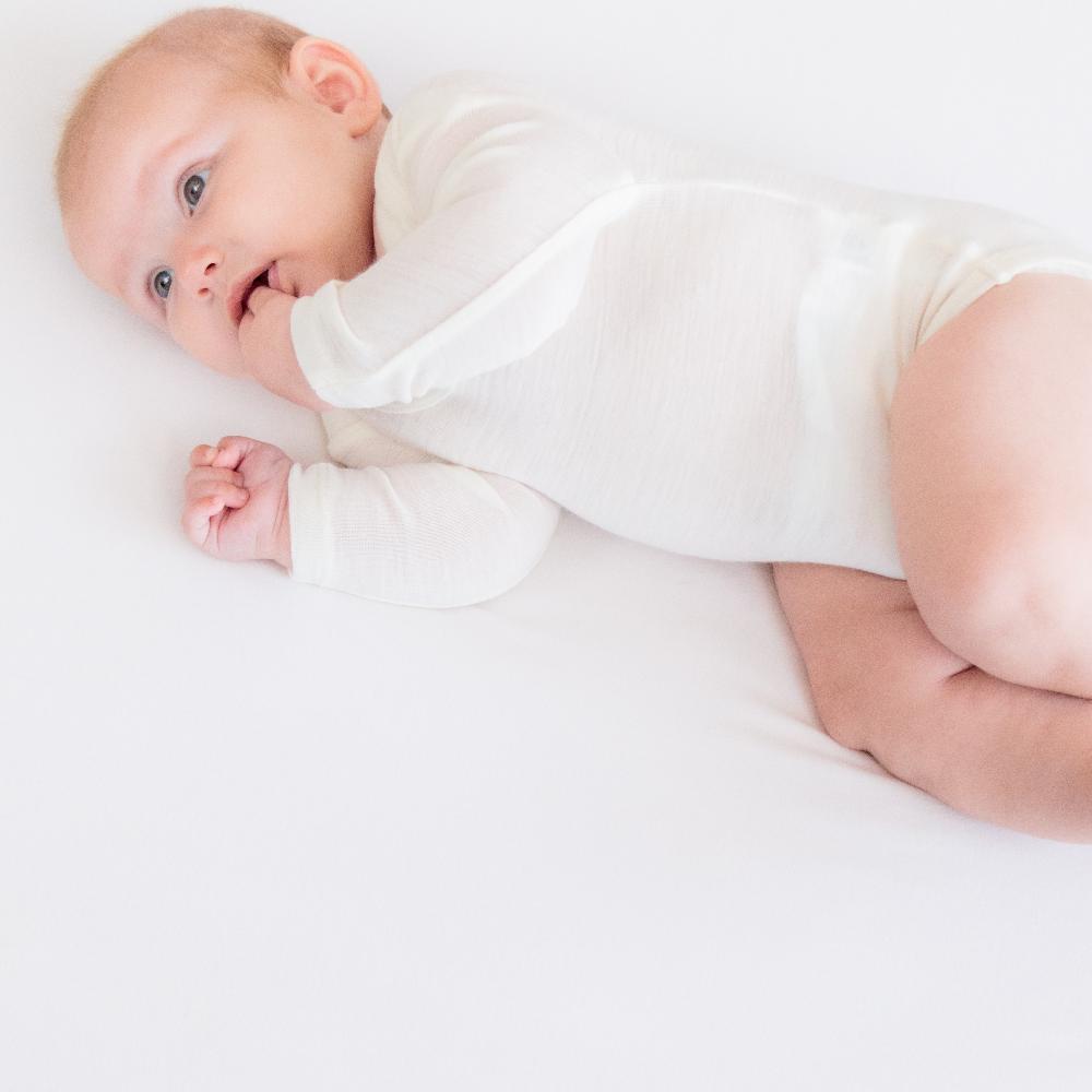 Basics Cotton Long Sleeve Bodysuit - White