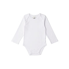 Basics Cotton Long Sleeve Bodysuit - White