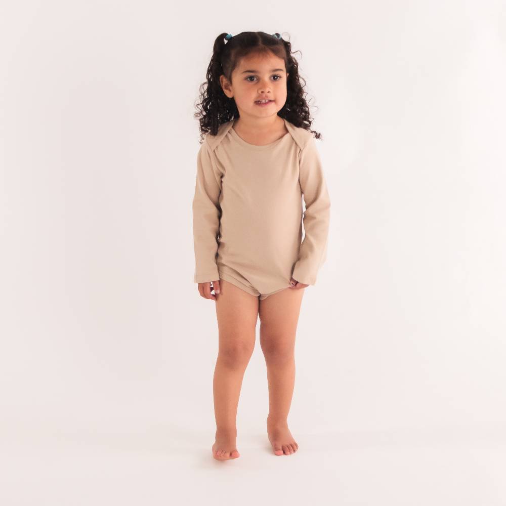 Basics Cotton Long Sleeve Bodysuit - Mauve