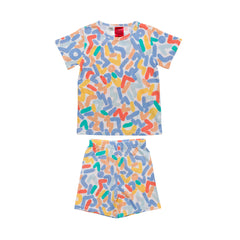 Basics Cotton Short Sleeve Pyjamas - Pop Art