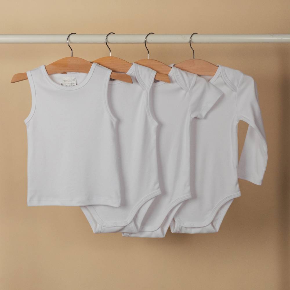 Basics Cotton Short Sleeve Bodysuit - White