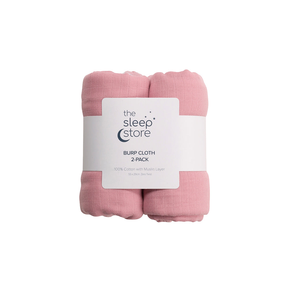 Muslin Burp Cloth 2pk - Pink