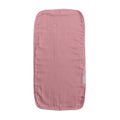 Pink burp cloth on a white background
