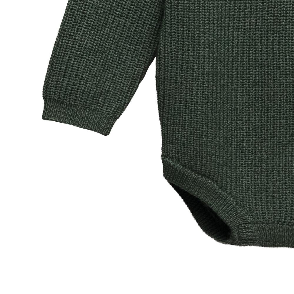 Merino Knit Bubblesuit - Dark Green