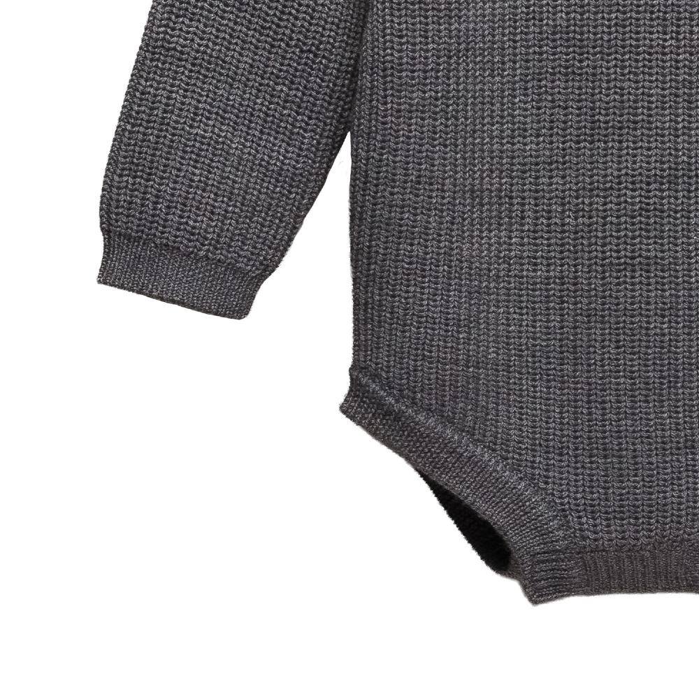 Merino Knit Bubblesuit - Grey Marl