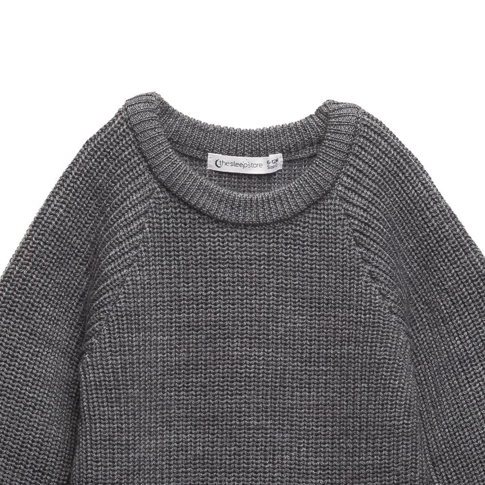 Merino Knit Bubblesuit - Grey Marl