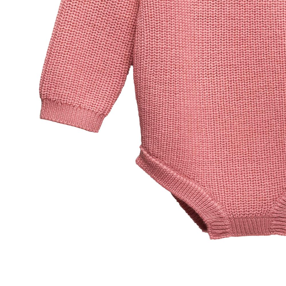 Merino Knit Bubblesuit - Pink