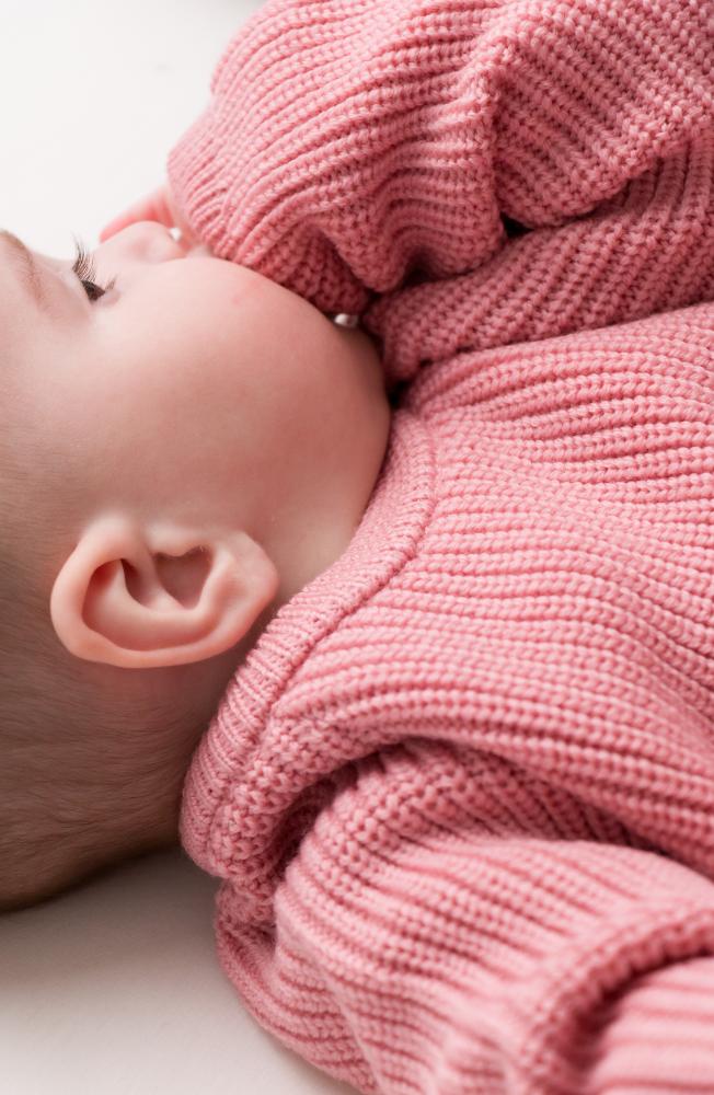 Merino Knit Bubblesuit - Pink