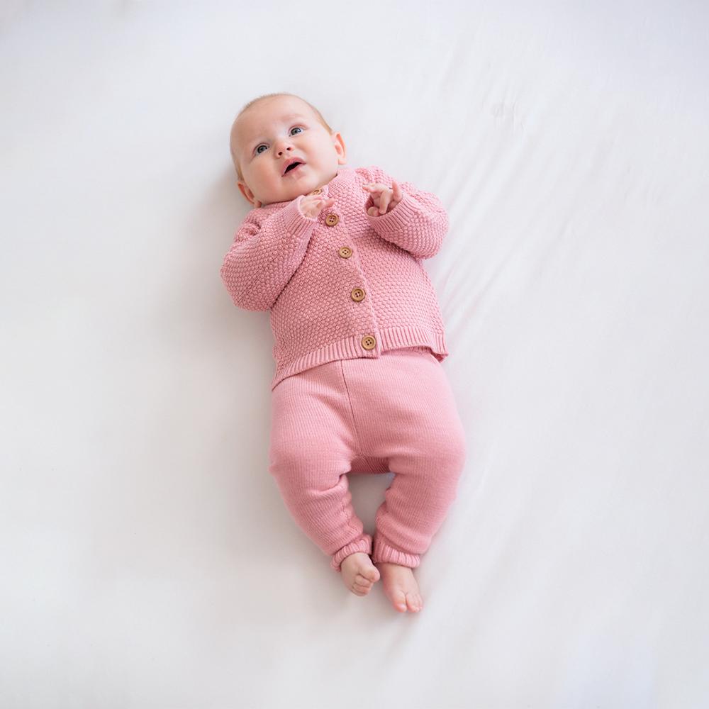 Merino Knit Pants - Pink