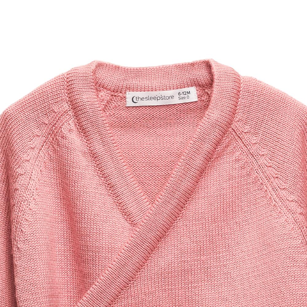 Merino Knit Kimono Cardigan - Pink