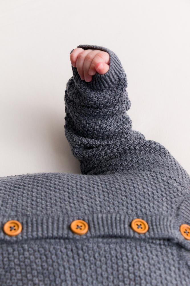 Merino Knit Onesie - Natural
