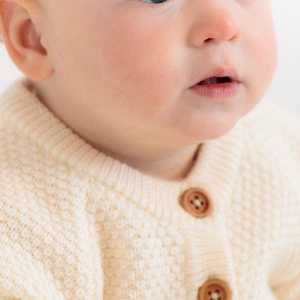 Merino Knit Onesie - Natural