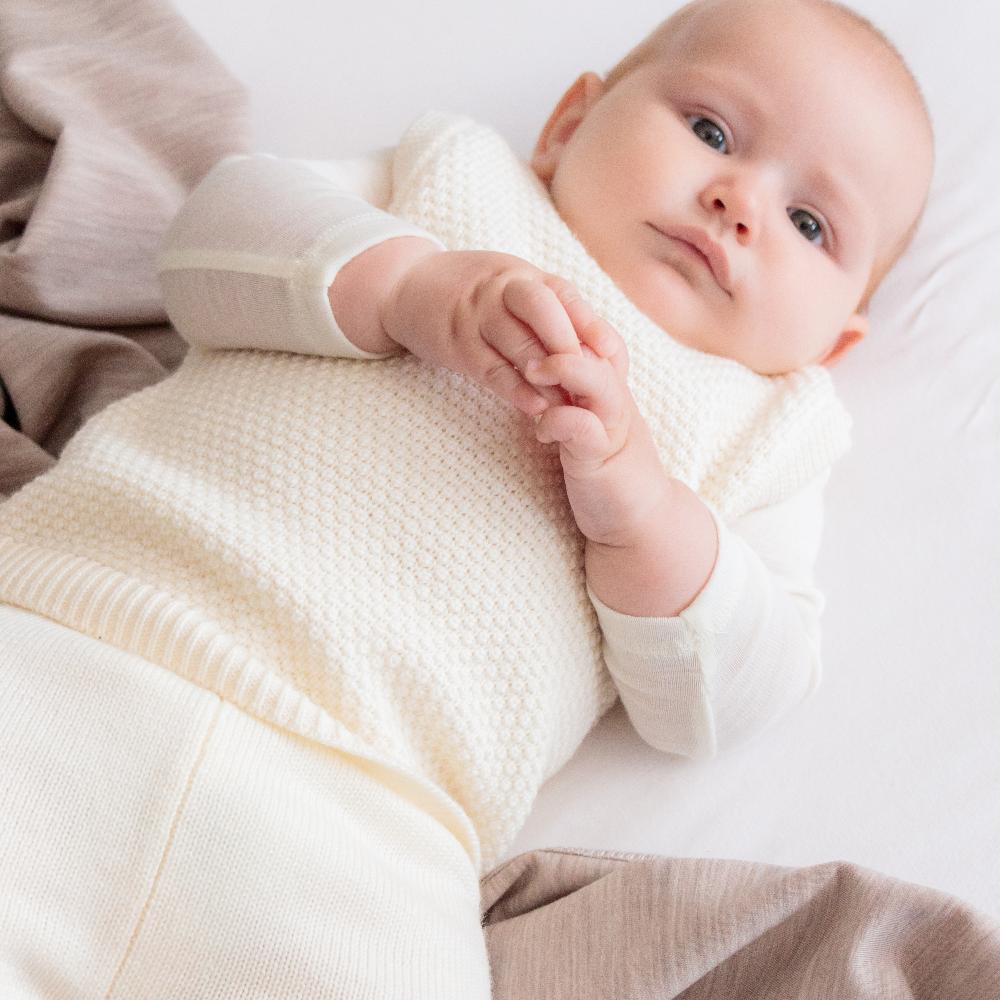 Merino Knit Vest - Natural