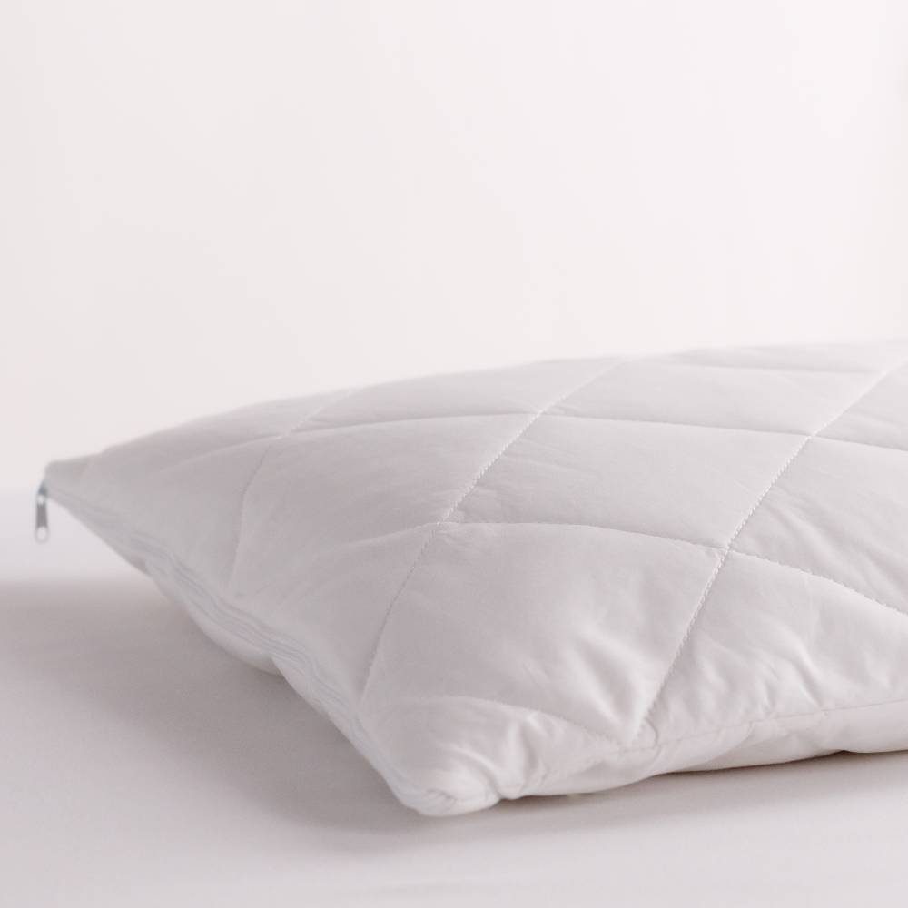 Quilted pillow protector for toddler and standard kids pillows