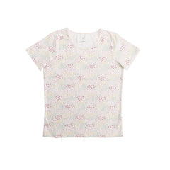 Organic Cotton Adult Scoop PJ Top - Pink Bea Floral