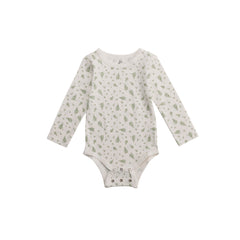 Organic Cotton Long Sleeve Bodysuit - Little Leaves
