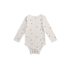 Organic Cotton Long Sleeve Bodysuit - Natural Bee
