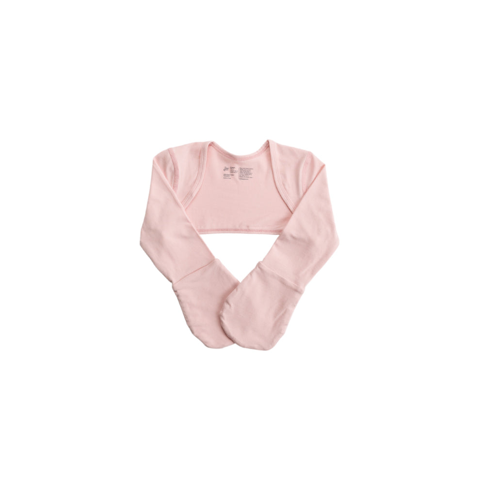 Organic Cotton Stay on Mittens - Blush