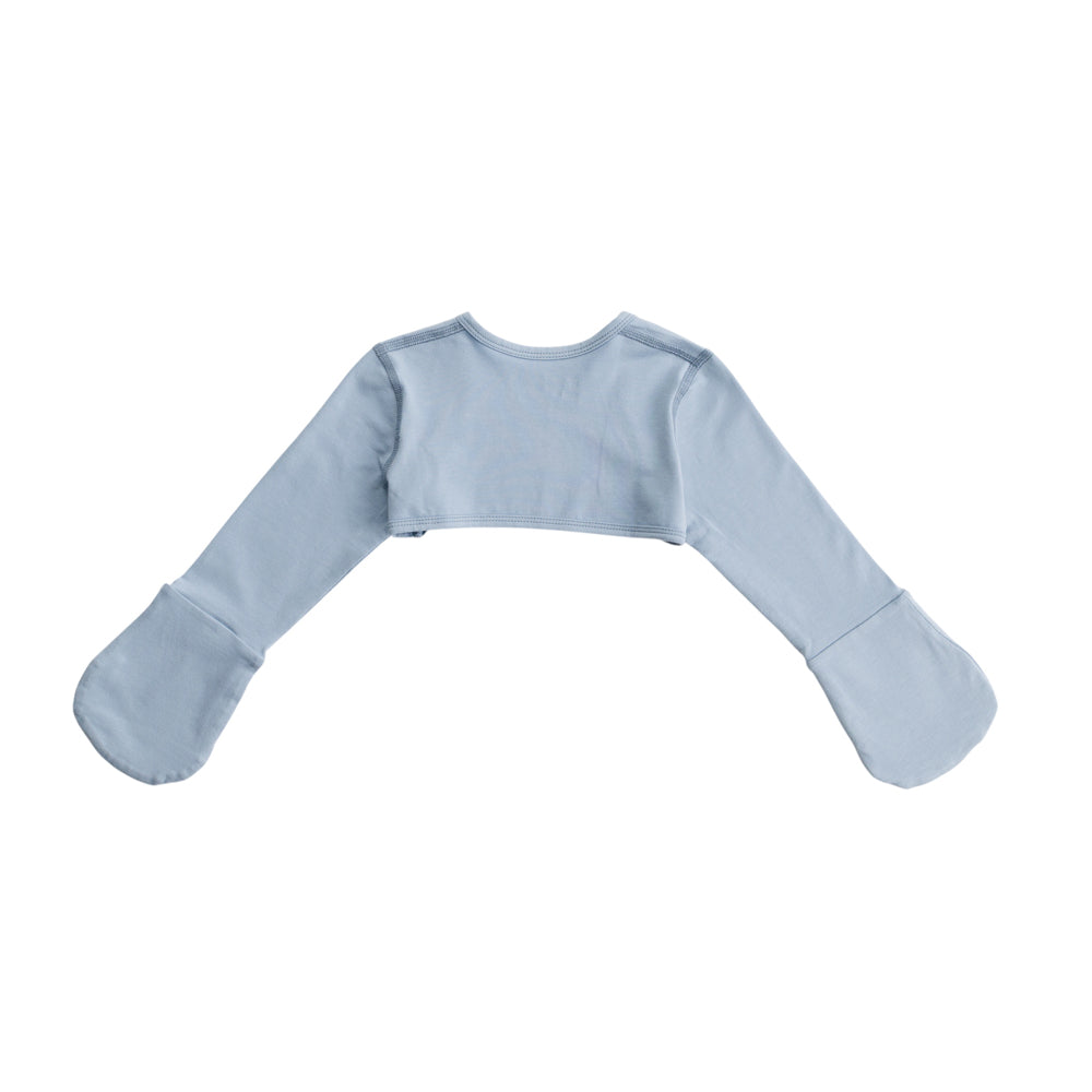 Organic Cotton Stay on Mittens - Blue