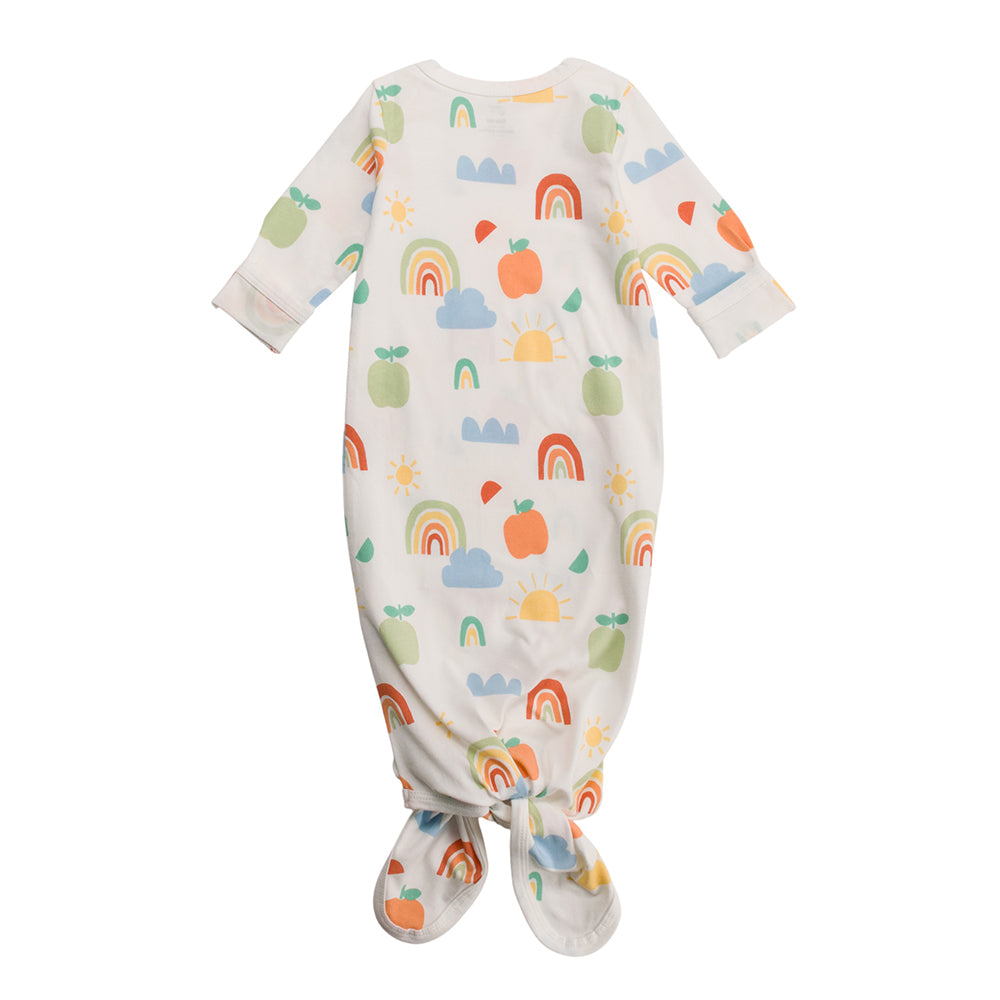 Organic Cotton Knotted Gown - Sunny Days