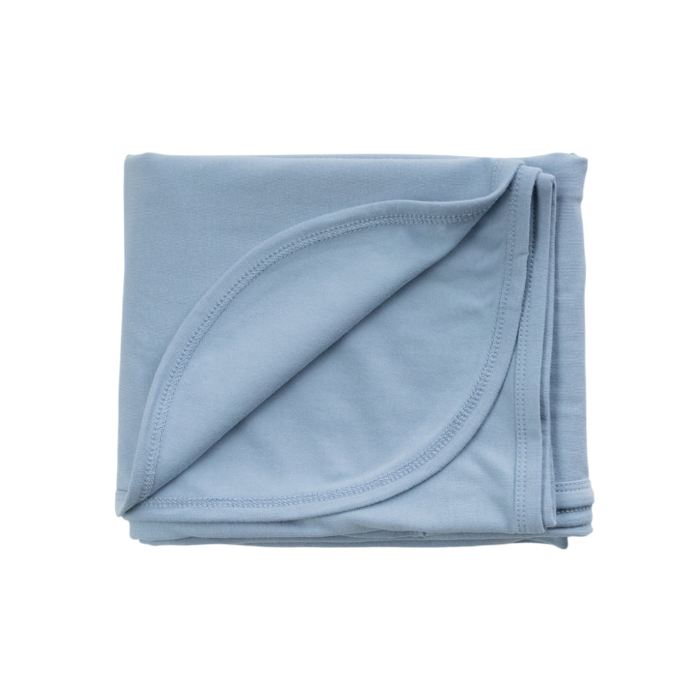 Organic Cotton Jersey Swaddle - Blue