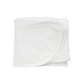 A Natural colour baby swaddle wrap on a white background. 