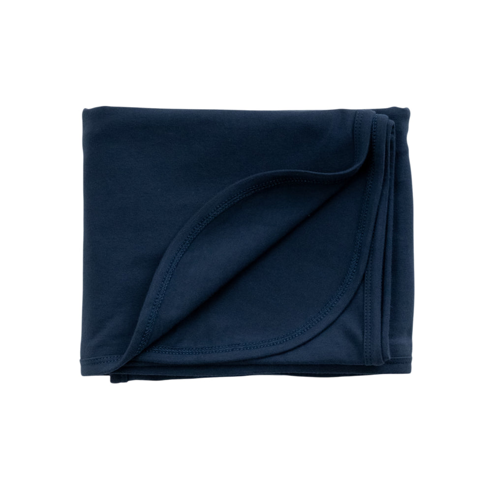 Organic Cotton Jersey Swaddle - Navy