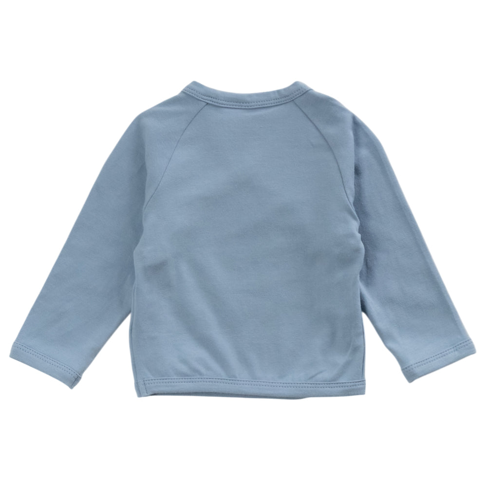 Organic Cotton Kimono Cardigan - Blue