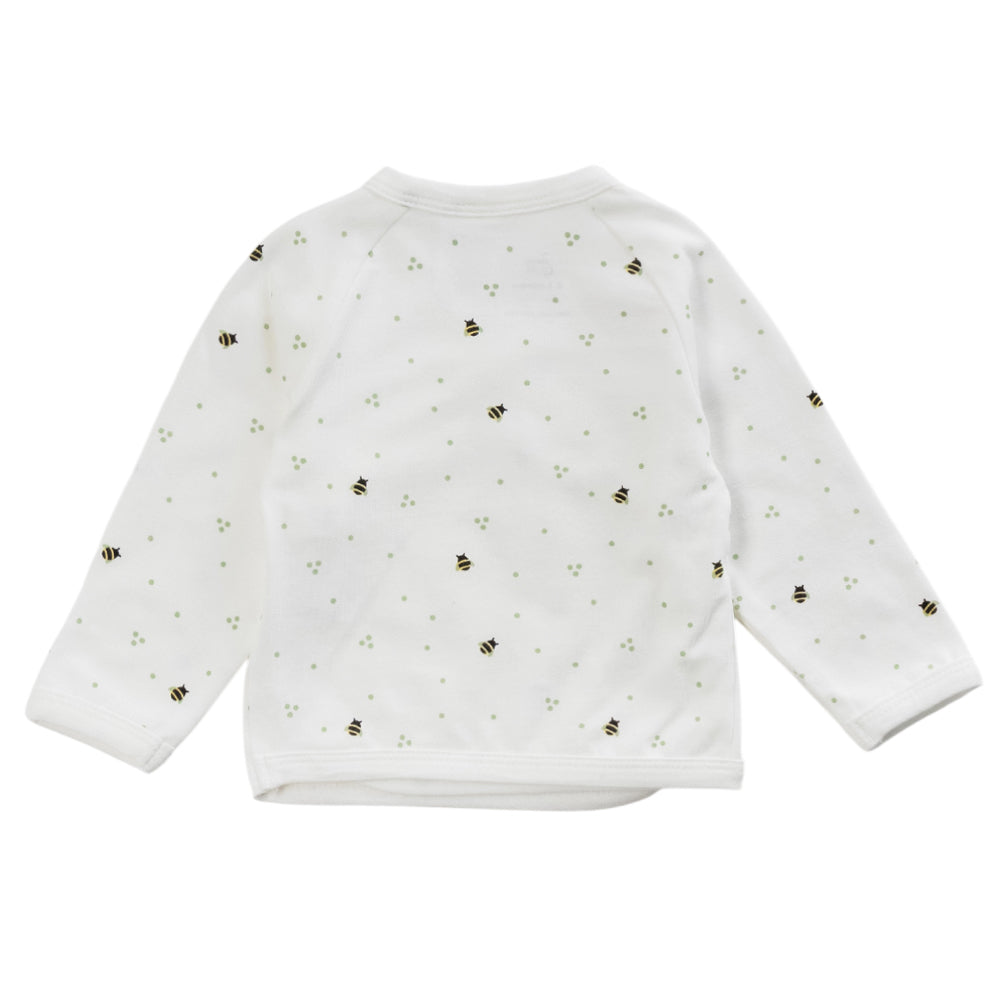 Organic Cotton Kimono Cardigan - Natural Bees