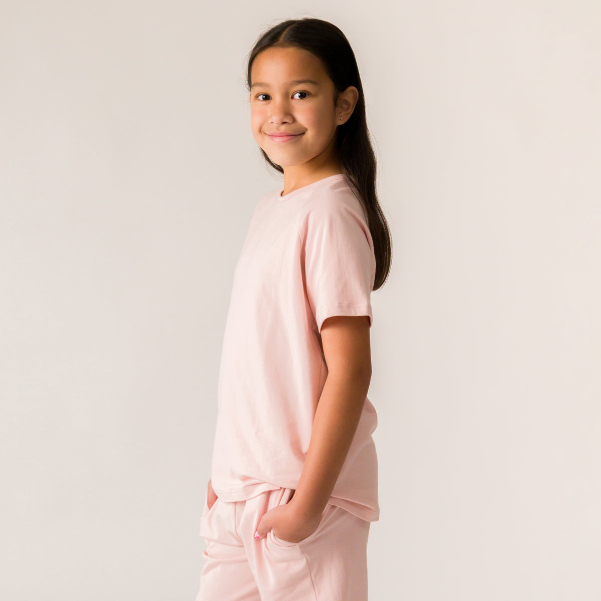Organic Cotton Loose Fit Summer PJs - Blush