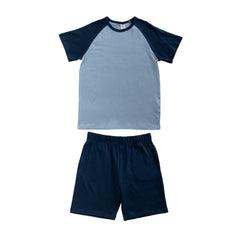Organic Cotton Loose Fit Summer PJs - Navy